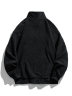 Men's Teddy Fleece Half-Zip Sweatshirt – Relaxed Fit Warm Pullover