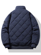Men's Faux Fur-Lined Quilted Winter Jacket