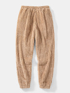 Men's Winter Teddy Co-Ord Tracksuit – Ribbed Pullover Hoodie