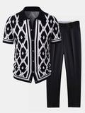 Men's Viscose Knit Shirt and Tapered Trousers Set