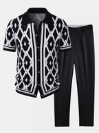 Men's Viscose Knit Shirt and Tapered Trousers Set