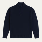 Men's Cotton Quarter-Zip Jumper – Ribbed Collar