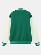 Men's Contrast Sleeve Varsity Baseball Jacket
