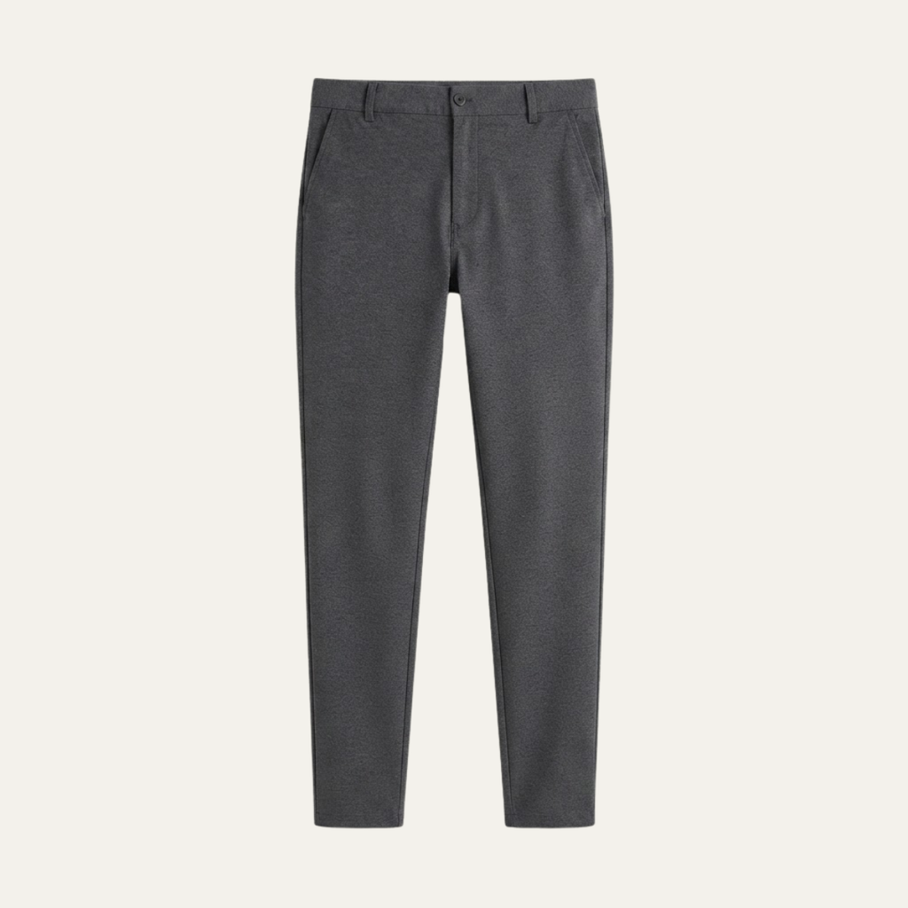 Men's Slim-Fit Stretch Dress Trousers – Flat Front