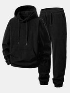 Men's Ribbed Corduroy Tracksuit – Relaxed Hoodie and Tapered Joggers
