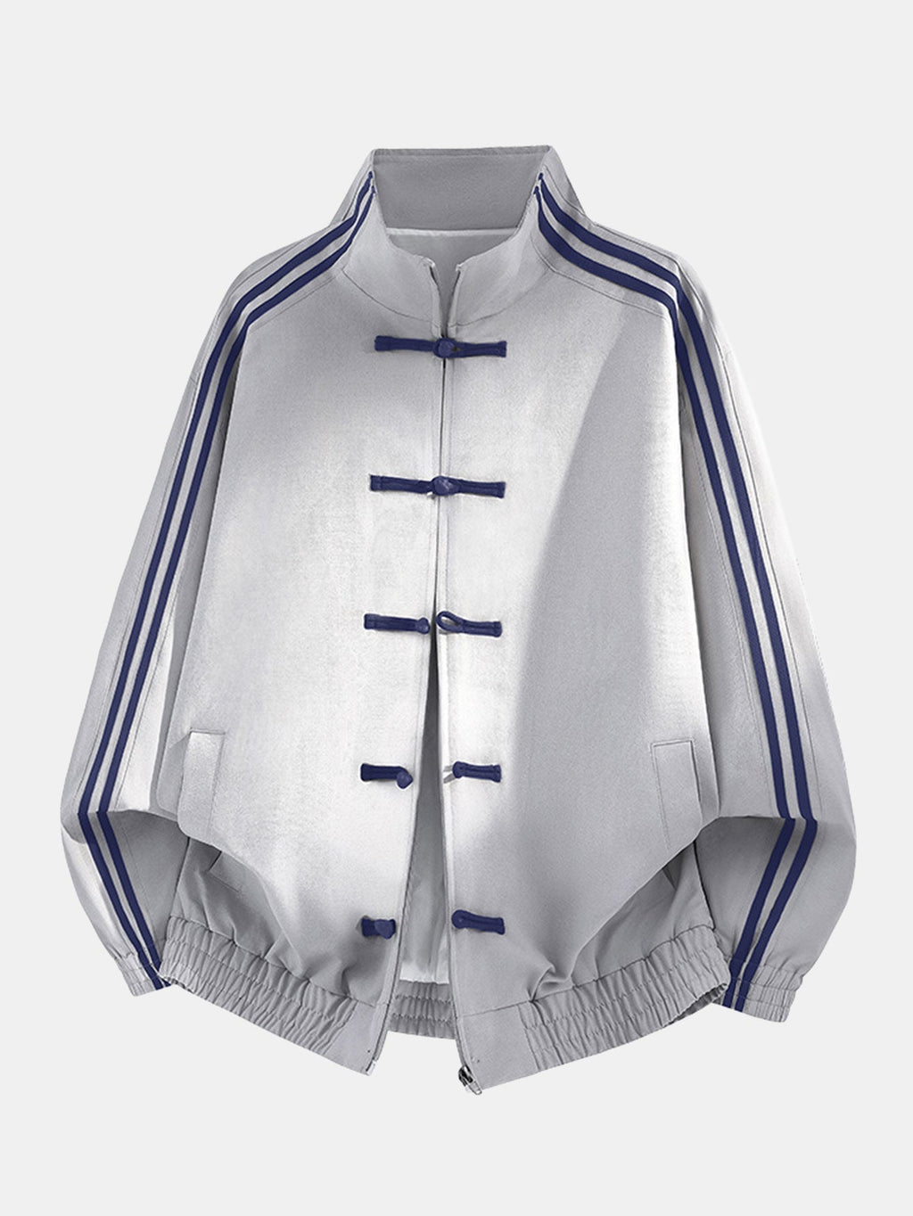 Men's Frog-Button Track Jacket – Relaxed-Fit Printed Layer