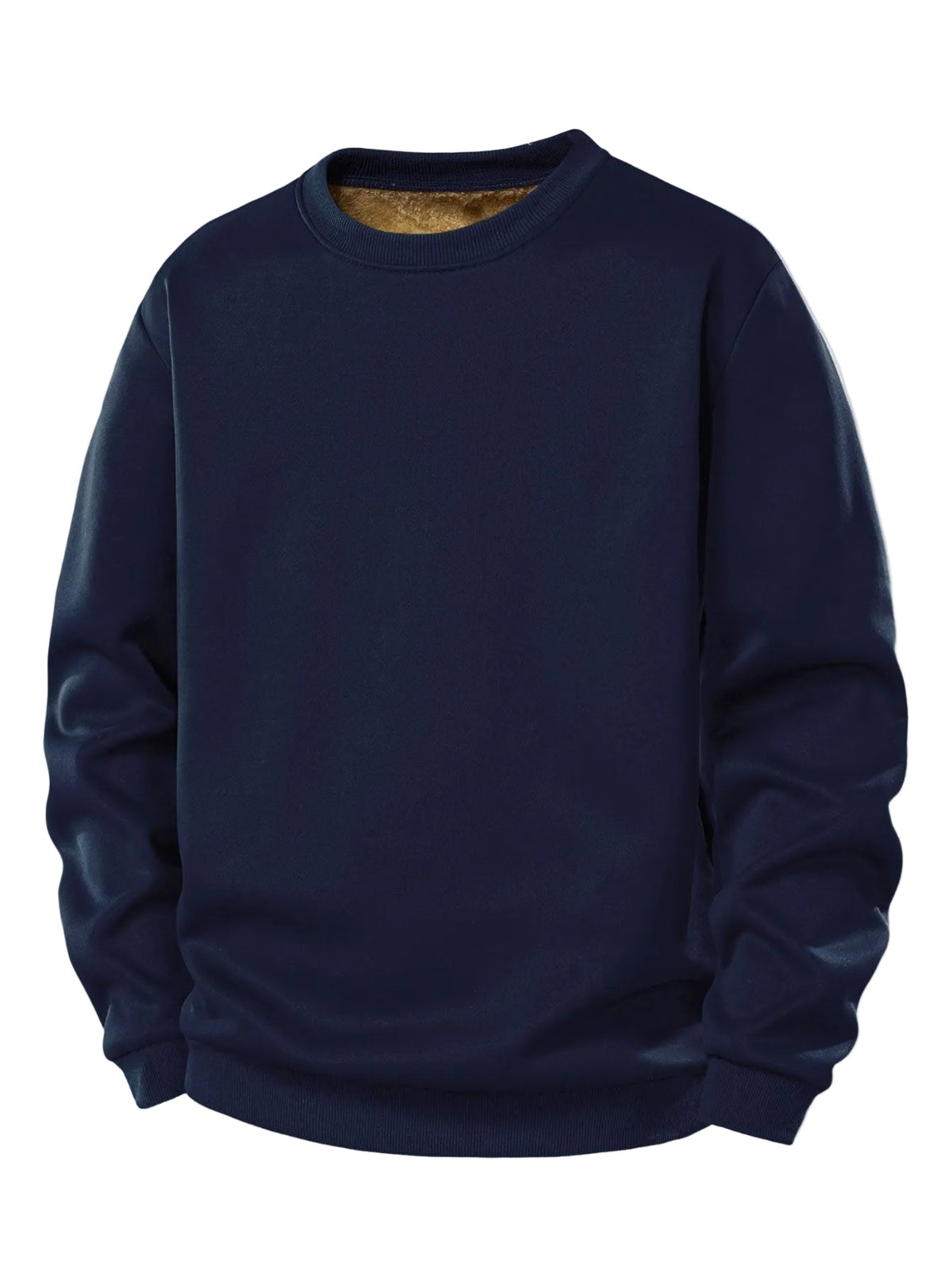 Men's Teddy Fleece-Lined Crew Neck Sweatshirt