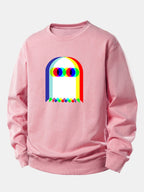 Men's Relaxed Fit Graphic Sweatshirt – Playful Printed Crew Neck Pullover