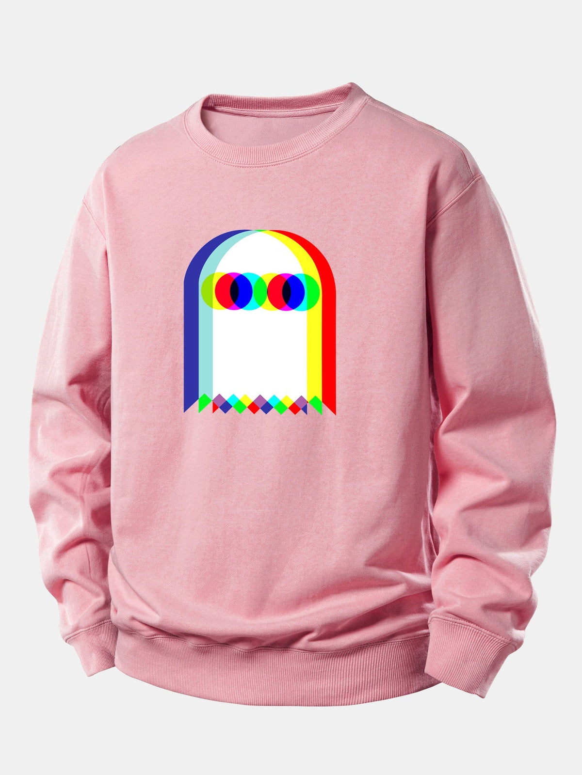 Men's Relaxed Fit Graphic Sweatshirt – Playful Printed Crew Neck Pullover