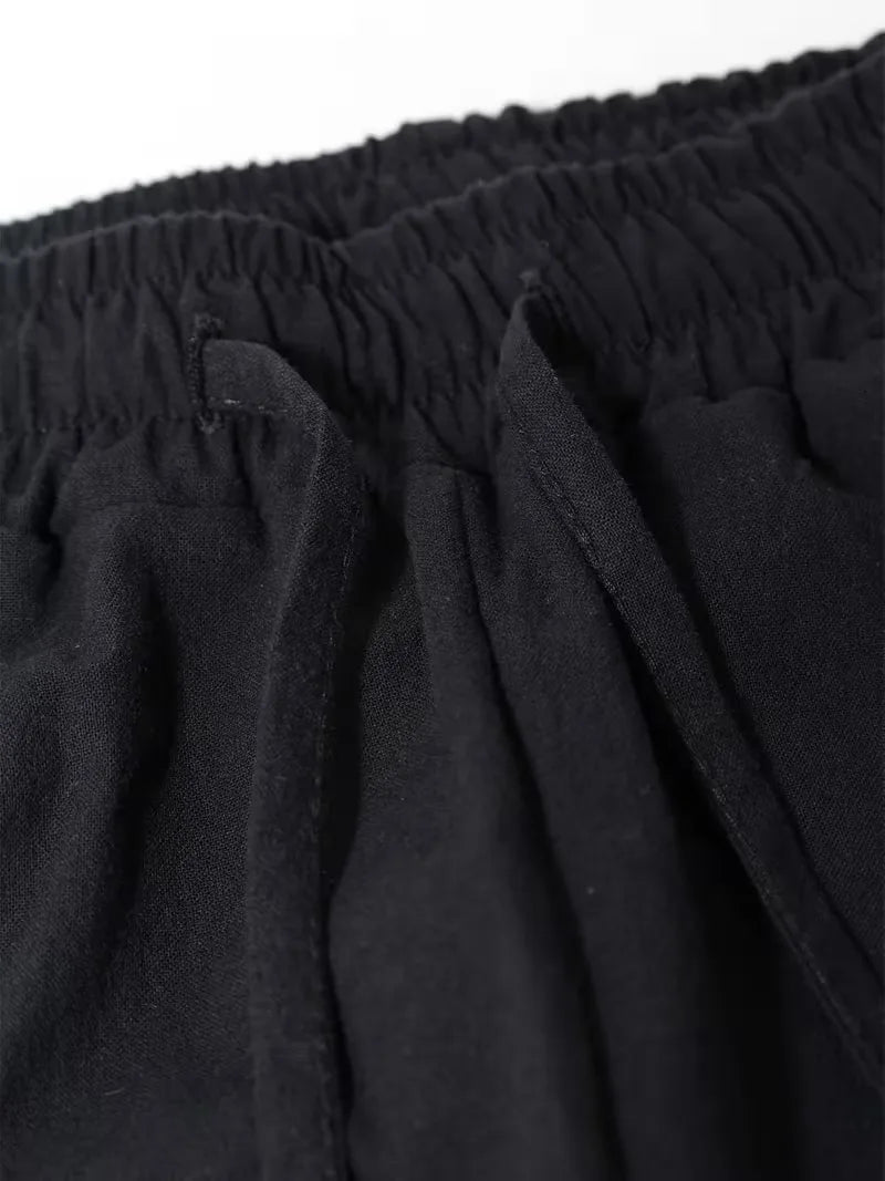 Men's Mandarin Collar Shirt and Trouser Set