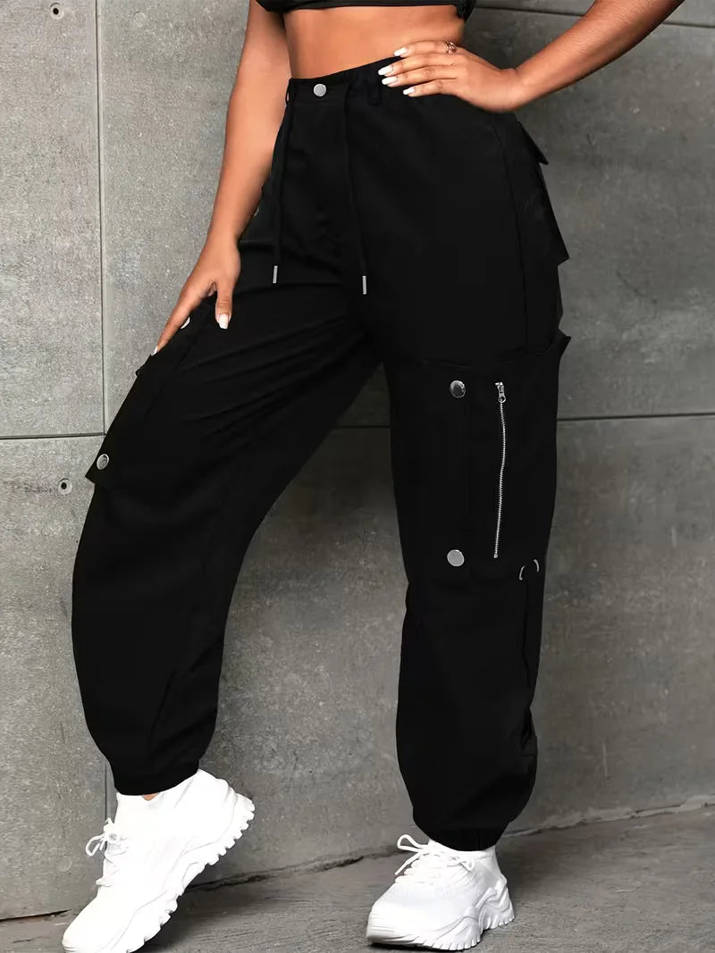 Women's Wide-leg Cargo Trousers