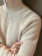 Men's Half-Zip Rib-Knit Jumper