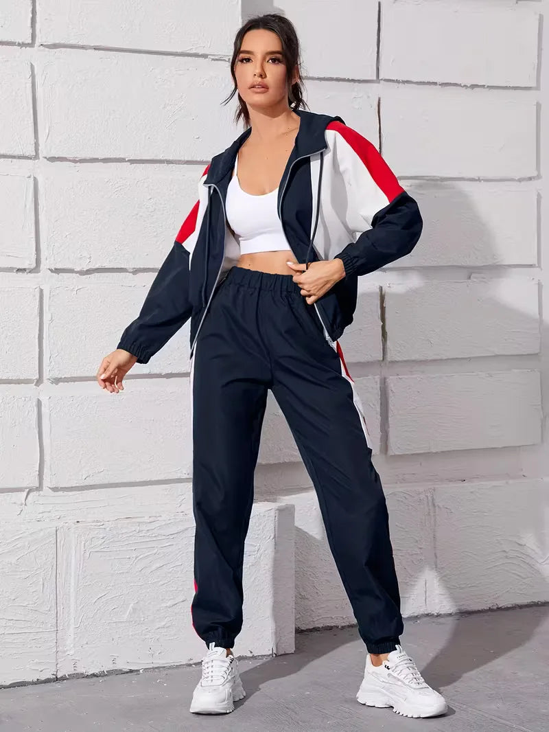 Women's Two-piece Trouser Lounge Set with hood