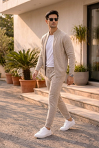 Men's Fine-Knit Lounge Set – Jumper and Trousers