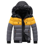 Men's faux fur-Trim Hooded Thermal Down Puffer Jacket