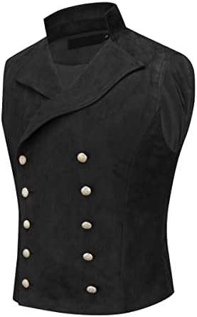 Men's Velvet Waistcoat with Decorative Buttons