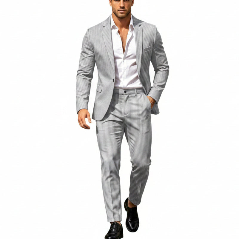 Men's Lightweight Two-Piece Suit – Refined Tailoring