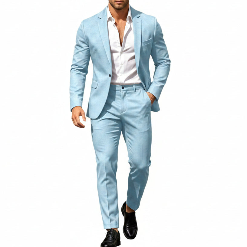 Men's Lightweight Two-Piece Suit – Refined Tailoring