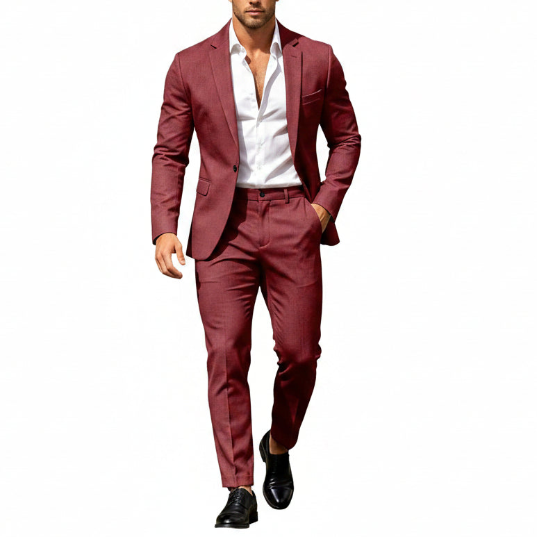 Men's Lightweight Two-Piece Suit – Refined Tailoring