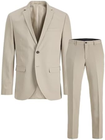 Men's Super-Slim Formal Suit Set – Streamlined Two-Piece Tailoring