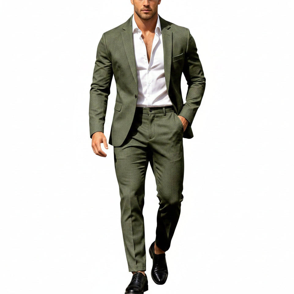 Men's Lightweight Two-Piece Suit – Refined Tailoring