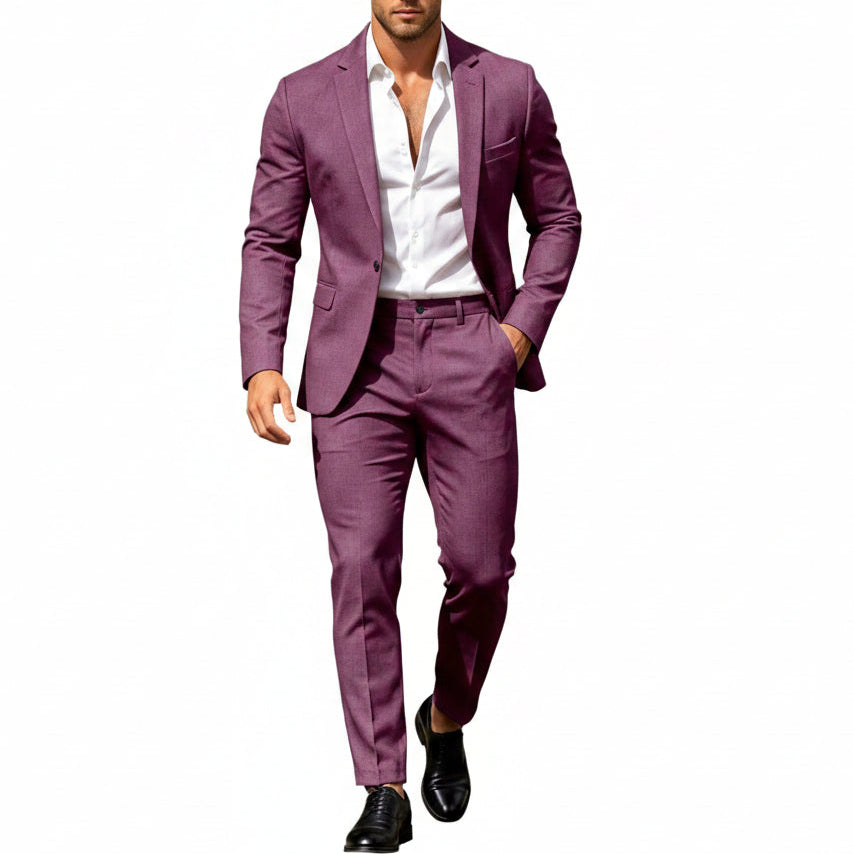 Men's Lightweight Two-Piece Suit – Refined Tailoring