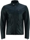 Men's Genuine Lambskin leather-look Racer Jacket