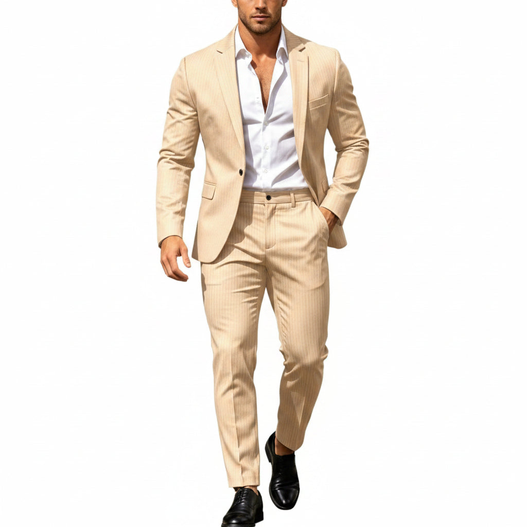 Men's Lightweight Two-Piece Suit – Refined Tailoring