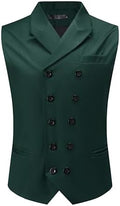Men's Double-Breasted Suit Waistcoat with Notched Lapels