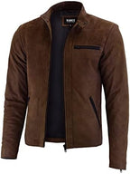 Men's Genuine Lambskin leather-look Racer Jacket
