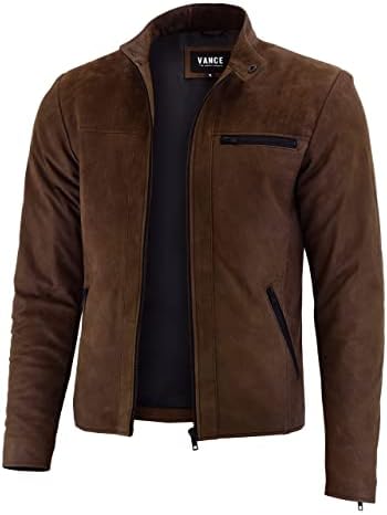 Men's Genuine Lambskin leather-look Racer Jacket