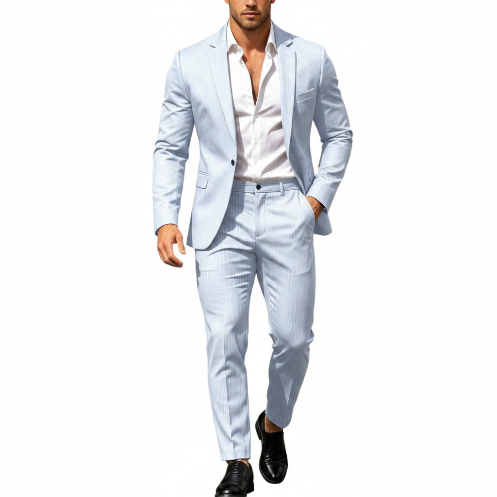 Men's Lightweight Two-Piece Suit – Refined Tailoring