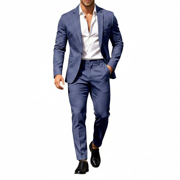 Men's Lightweight Two-Piece Suit – Refined Tailoring