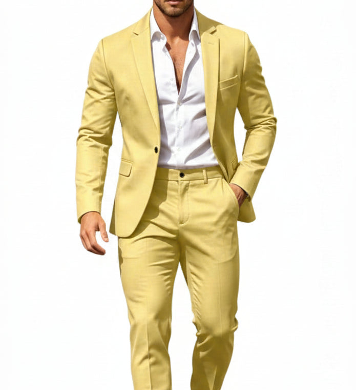 Men's Lightweight Two-Piece Suit – Refined Tailoring