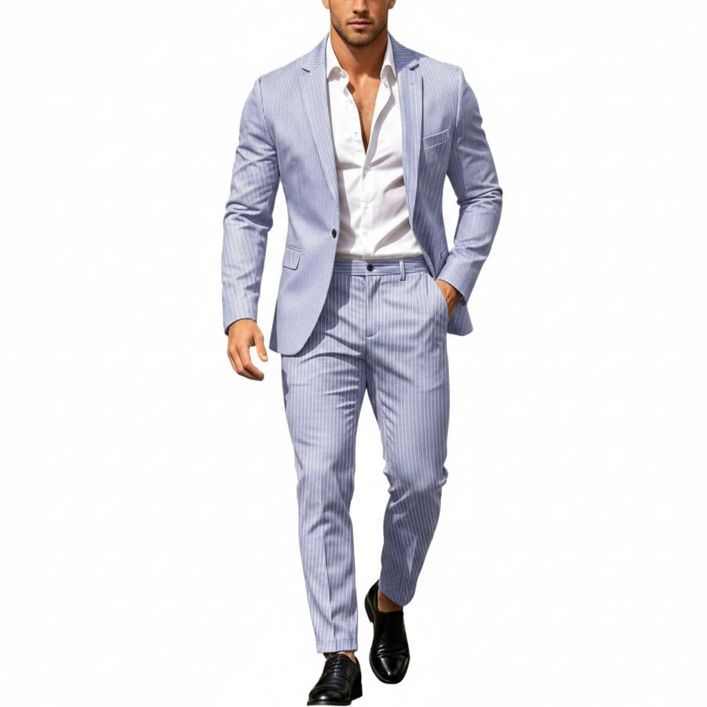Men's Lightweight Two-Piece Suit – Refined Tailoring