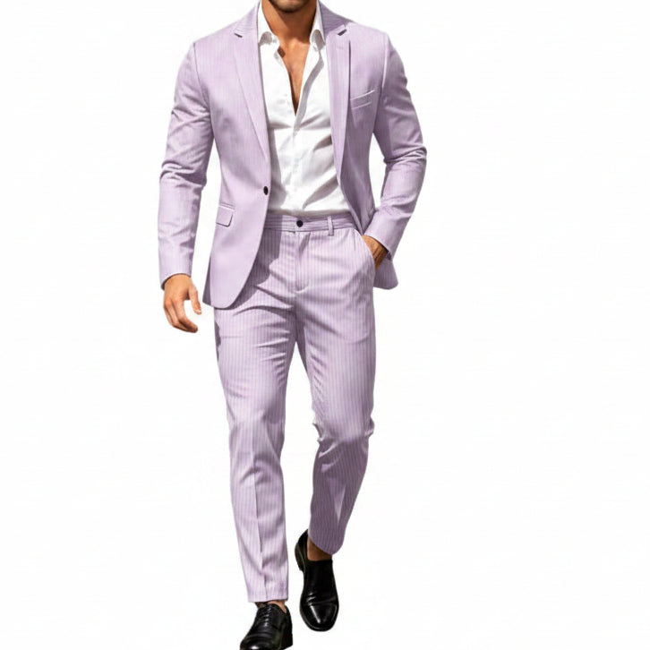 Men's Lightweight Two-Piece Suit – Refined Tailoring