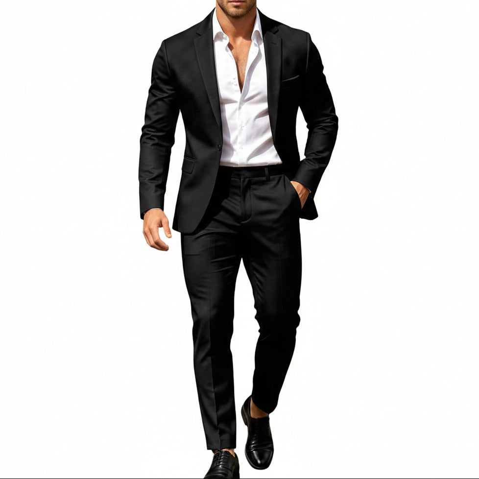 Men's Lightweight Two-Piece Suit – Refined Tailoring