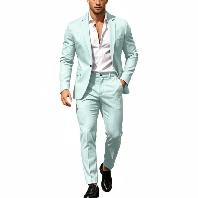 Men's Lightweight Two-Piece Suit – Refined Tailoring