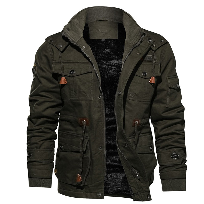 Men's Fleece-Lined Utility Winter Jacket