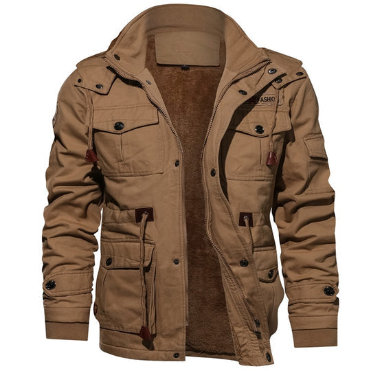 Men's Fleece-Lined Utility Winter Jacket