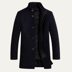 Men's Premium Wool-Blend Winter Overcoat – Insulated Lining