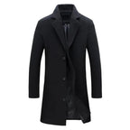 Men's Full-Length Winter Overcoat – Straight Cut