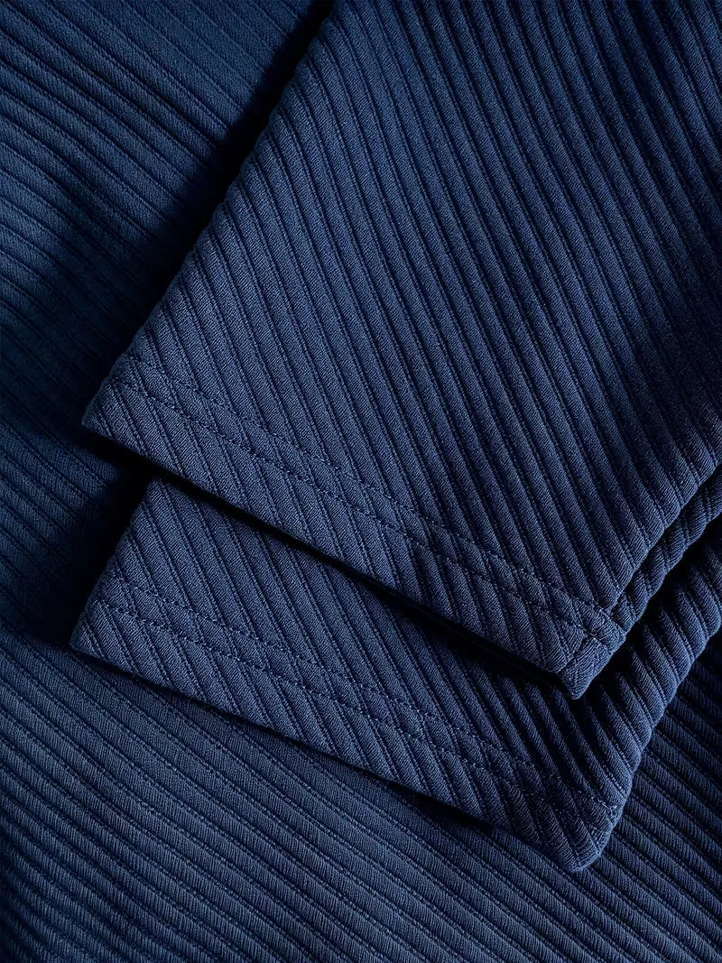 Men's Blazer with Knitted Texture