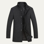 Men's Premium Wool-Blend Winter Overcoat – Insulated Lining