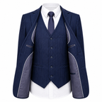 Men's Double-Breasted Tweed Three-Piece Suit