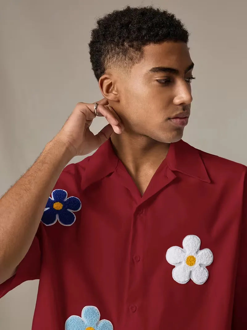 Men's Floral Short Sleeve Shirt