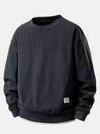 Men's Relaxed Fit Ribbed Corduroy Sweatshirt