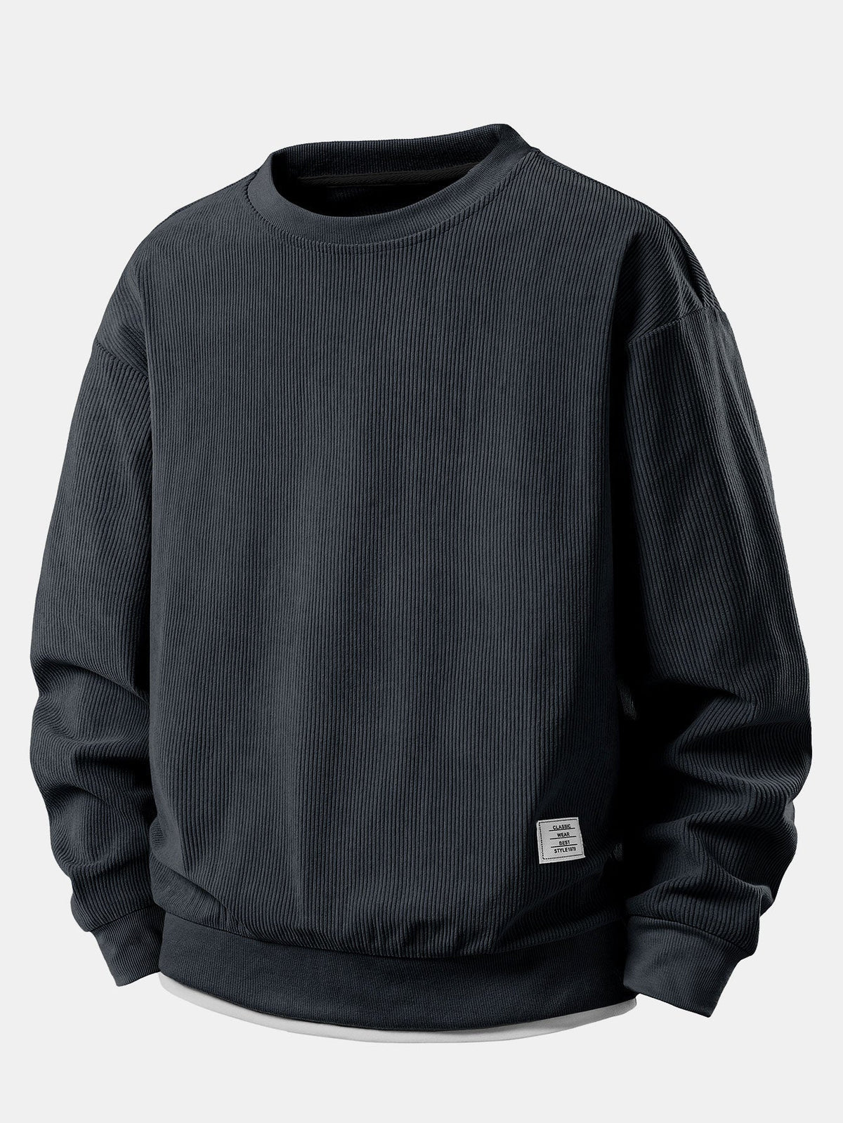 Men's Relaxed Fit Ribbed Corduroy Sweatshirt