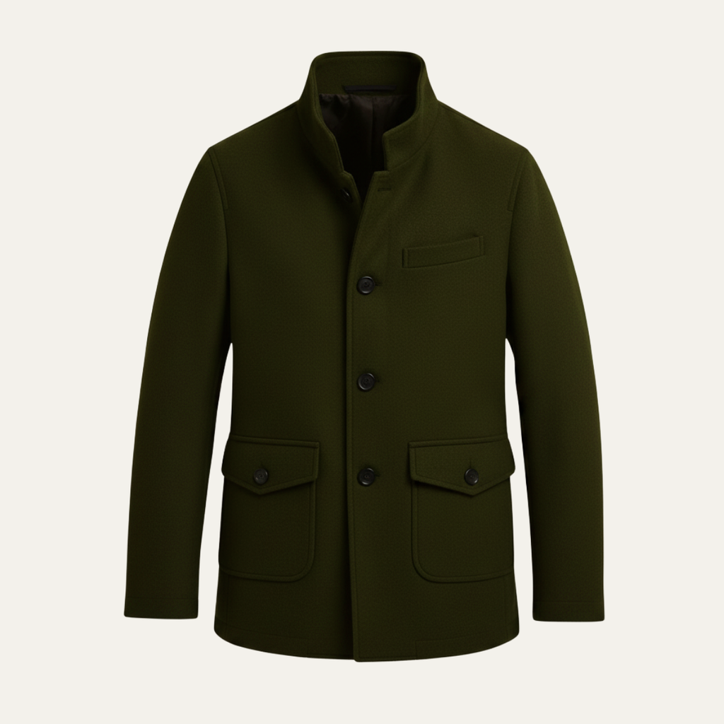 Men's Smart Tailored Wool-Blend Overcoat – Three Colours