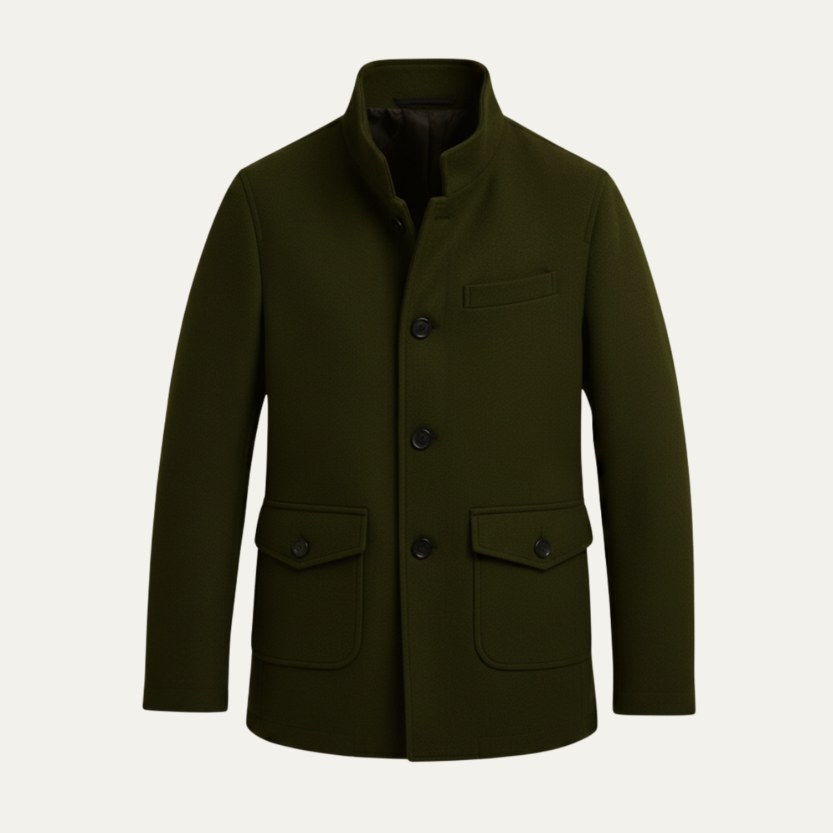 Men's Smart Tailored Wool-Blend Overcoat – Three Colours